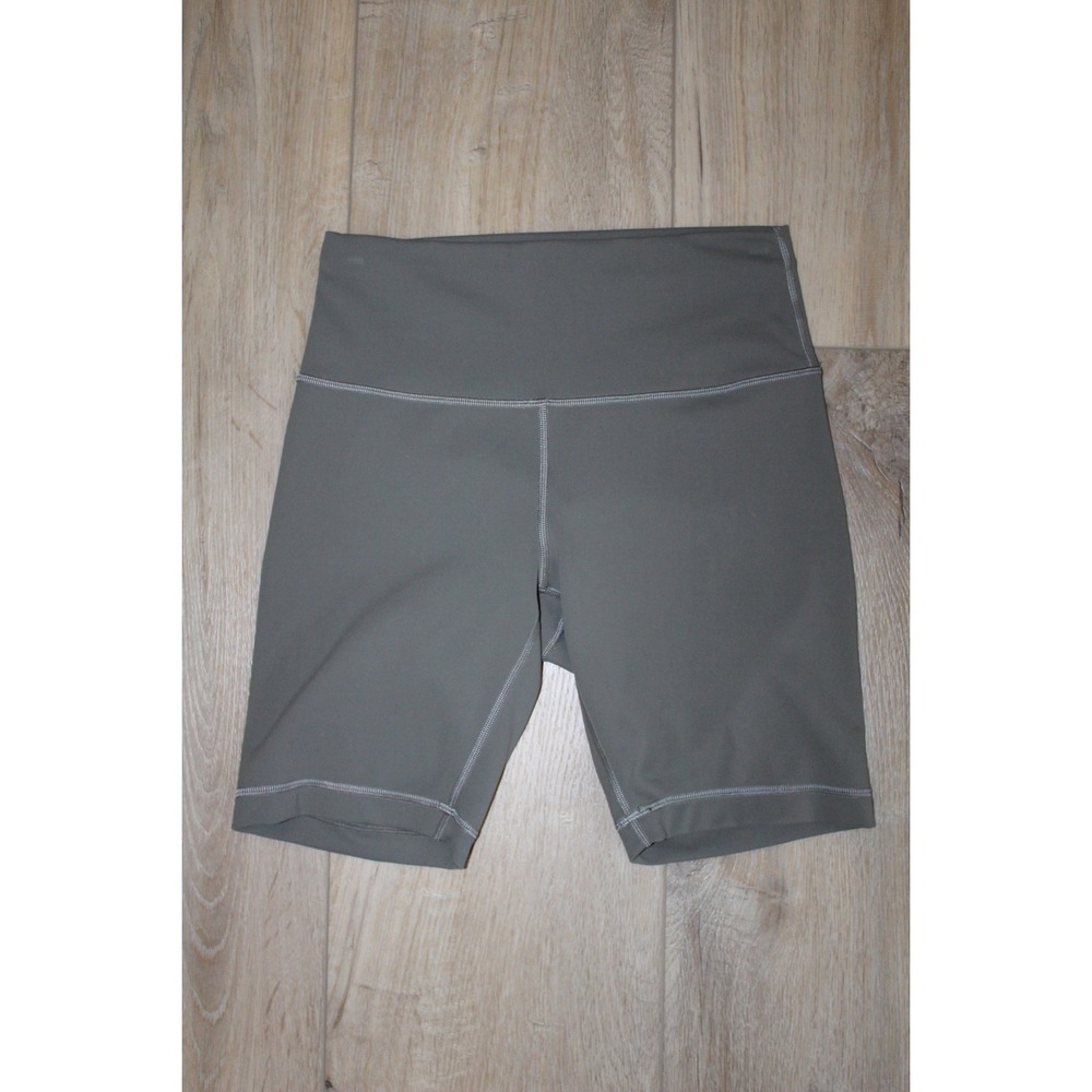 Lululemon Womens Align High Rise Biker Shorts Sage Grey Size 8 W7BH0S